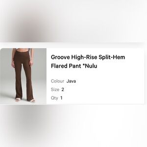 Lululemon Groove High-Rise Split Hem Flared Pant